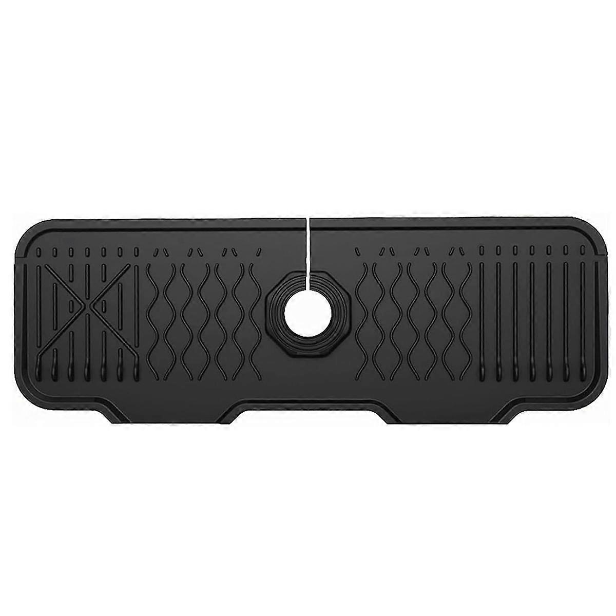 Kitchen Sink Splash Guard,17x5.9Inch Silicone Faucet Mat