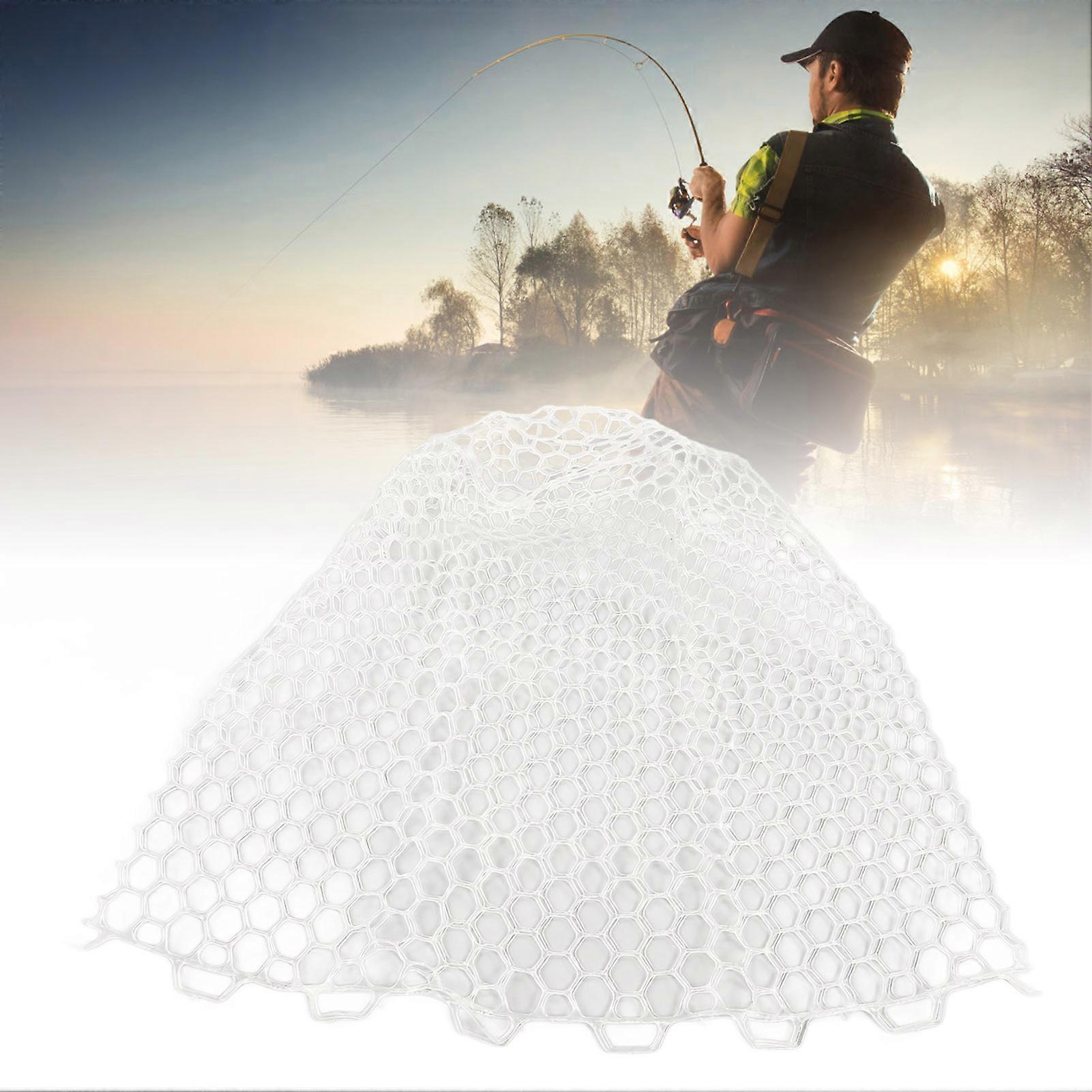 Fishing Net Portable Rubber Foldable Net High Transparency 65cm Depth for Outdoor Fishing Activities 