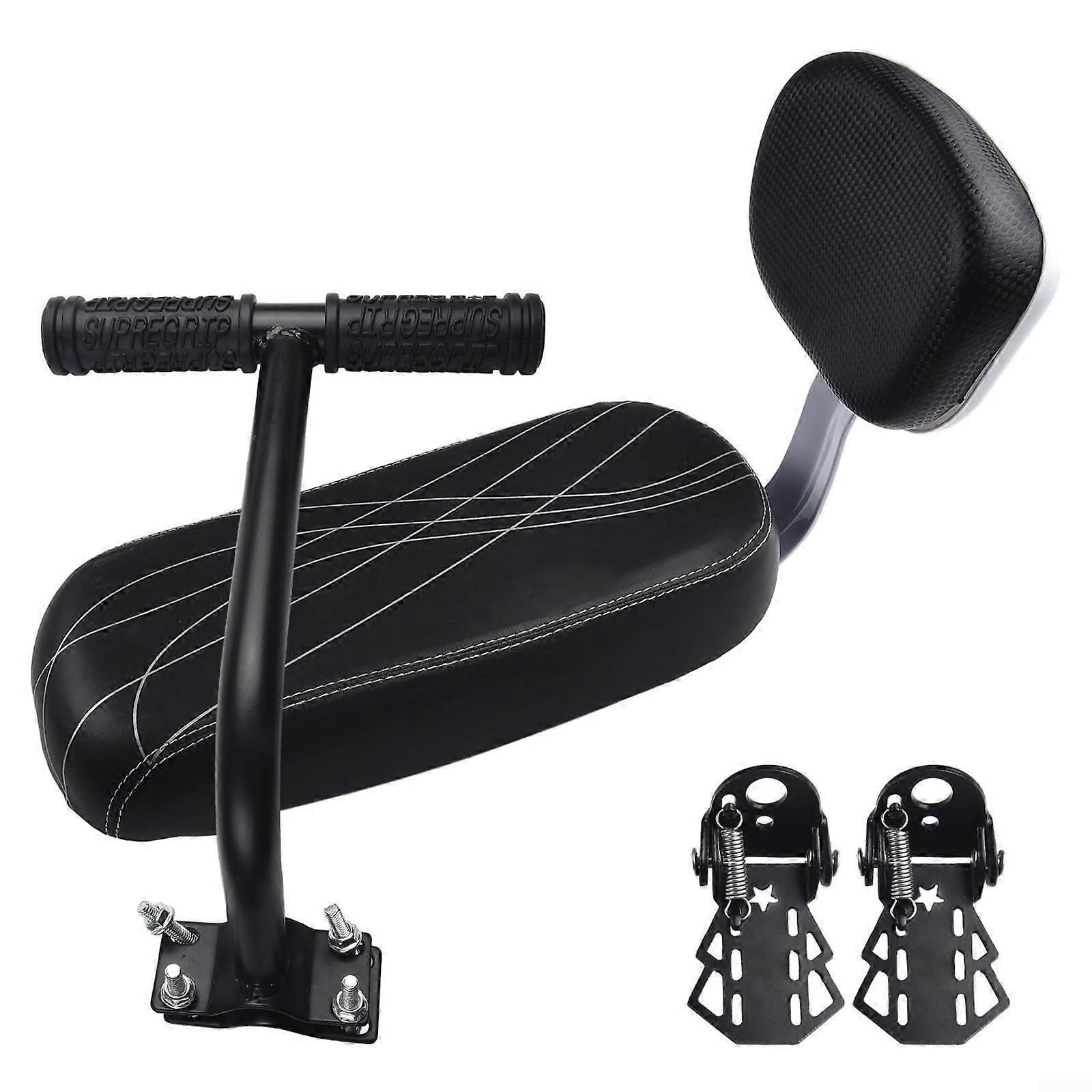 Adjustable Bicycle Backseat With Backrest, Pedals And Handle For Family Adventure Saddle, Universal Fit
