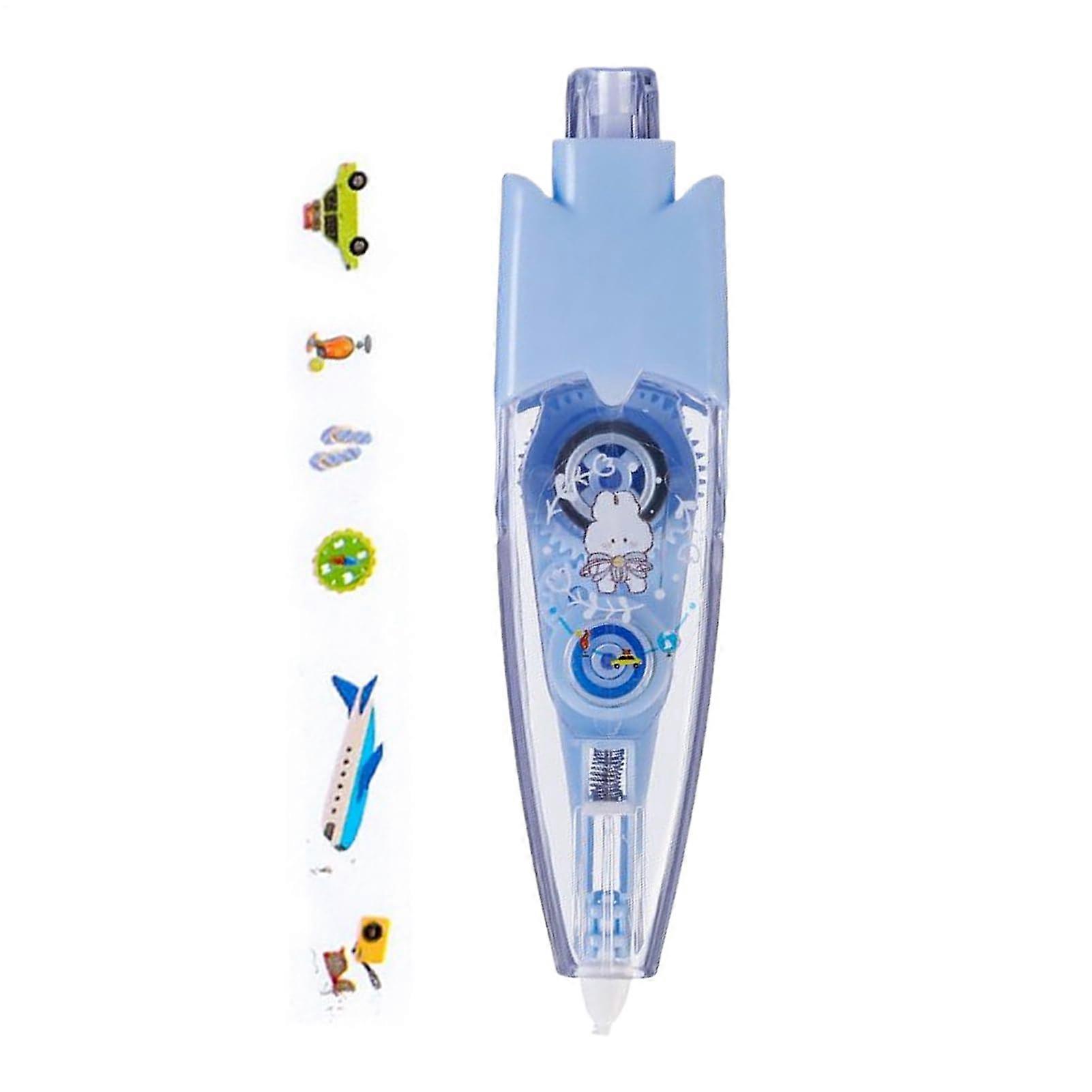 Decorative Animal Print Gel Pen Set with Unique Tape Roller, Highlighter, and Correction Tape for Journaling and Drawing