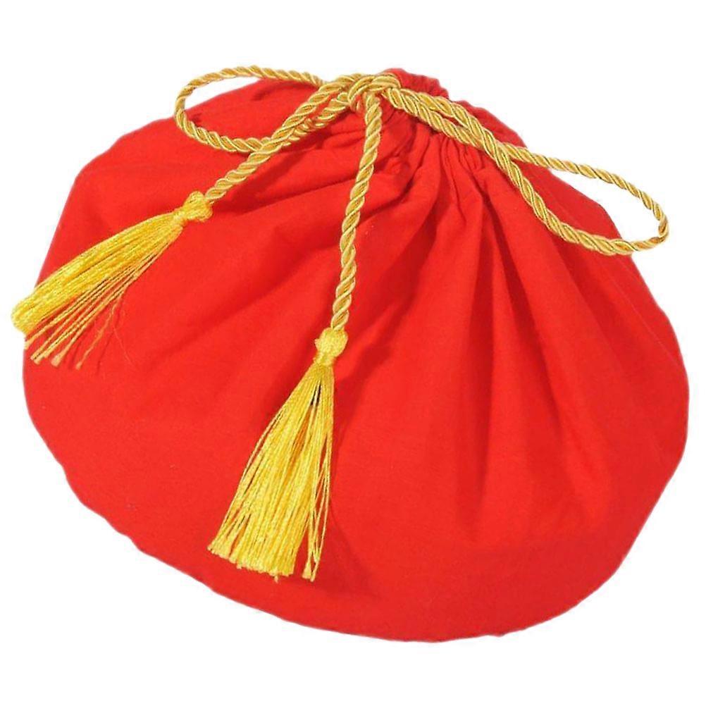 غطاء جرة من القماش الأحمر للتخمير والحماية هدية هووسومينغ عملية قابلة لإعادة الاستخدام 7.5 بوصة