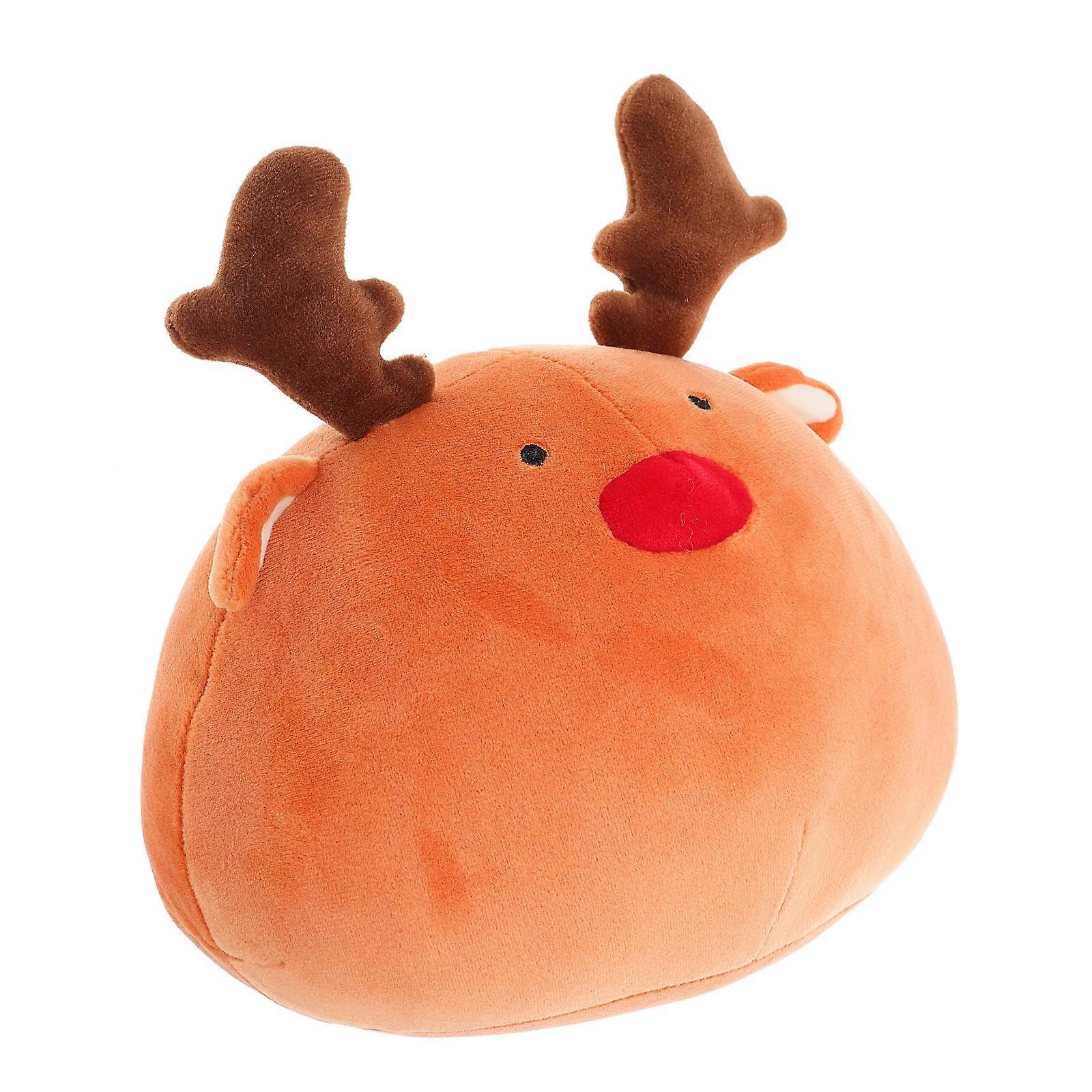 Soft Huggable Plush Toy Cushion Designed For Christmas Celebration With Brown Color 1PC