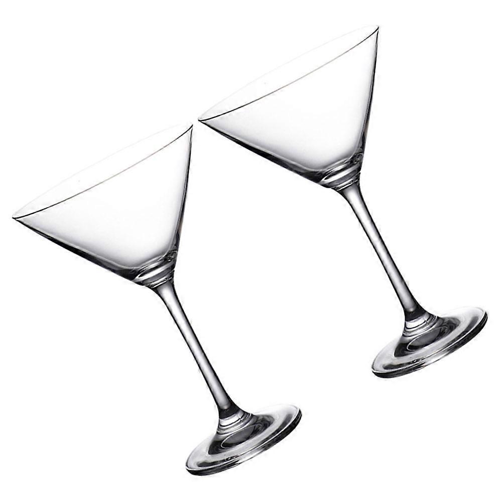 Glass Goblet 2Pcs Drinking Cups Perfect For Romantic Dinner 6.3X4.1X4.1In Transparent Material Great For Drinking Spirits
