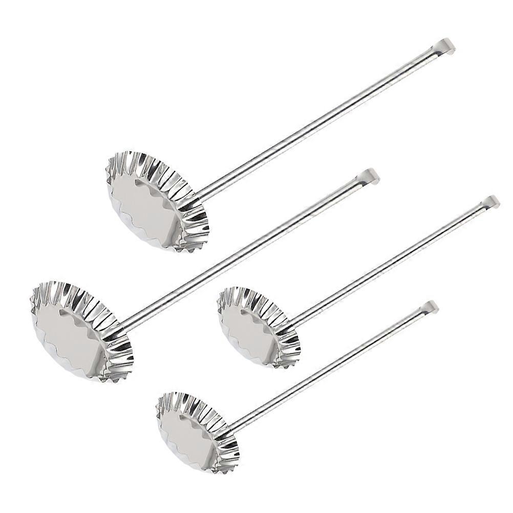 Kitchen Cooking Tools Long Handle 4Pcs Radish Pancake Molds Suitable For Cooking Enthusiasts Made From Stainless Steel