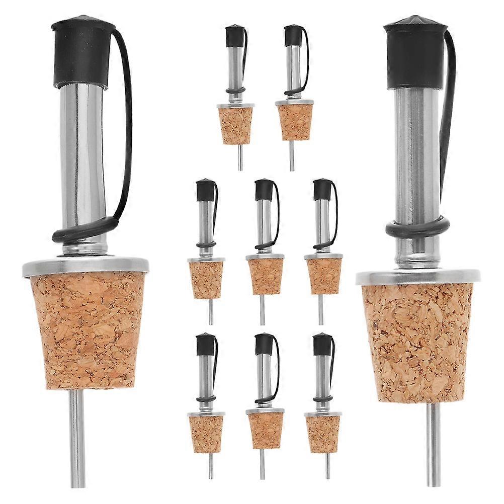 10Pcs Airtight Wine Stoppers For Kitchen Use With Cork Plugs And Vacuum Sealing Function 9.50X2.70X2.70CM