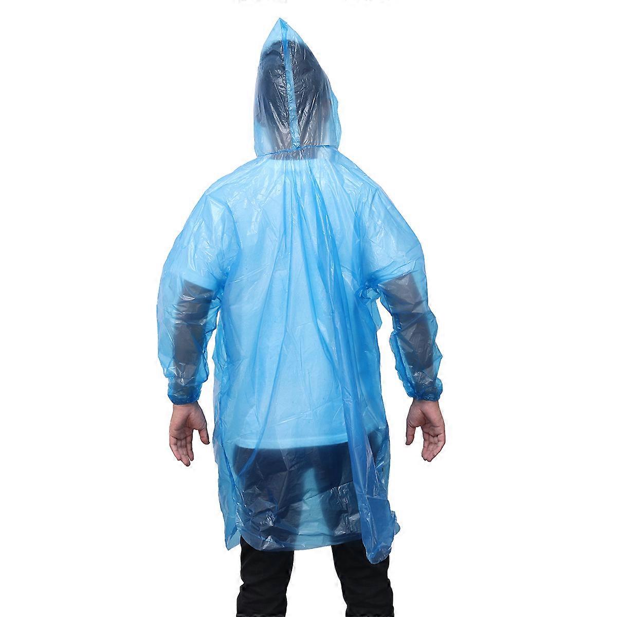 Portable Rain Poncho 8Pcs Waterproof Hooded Raincoat Perfect For Kids And Adults Great For Travel Outdoor Activities In Assorted Color Design