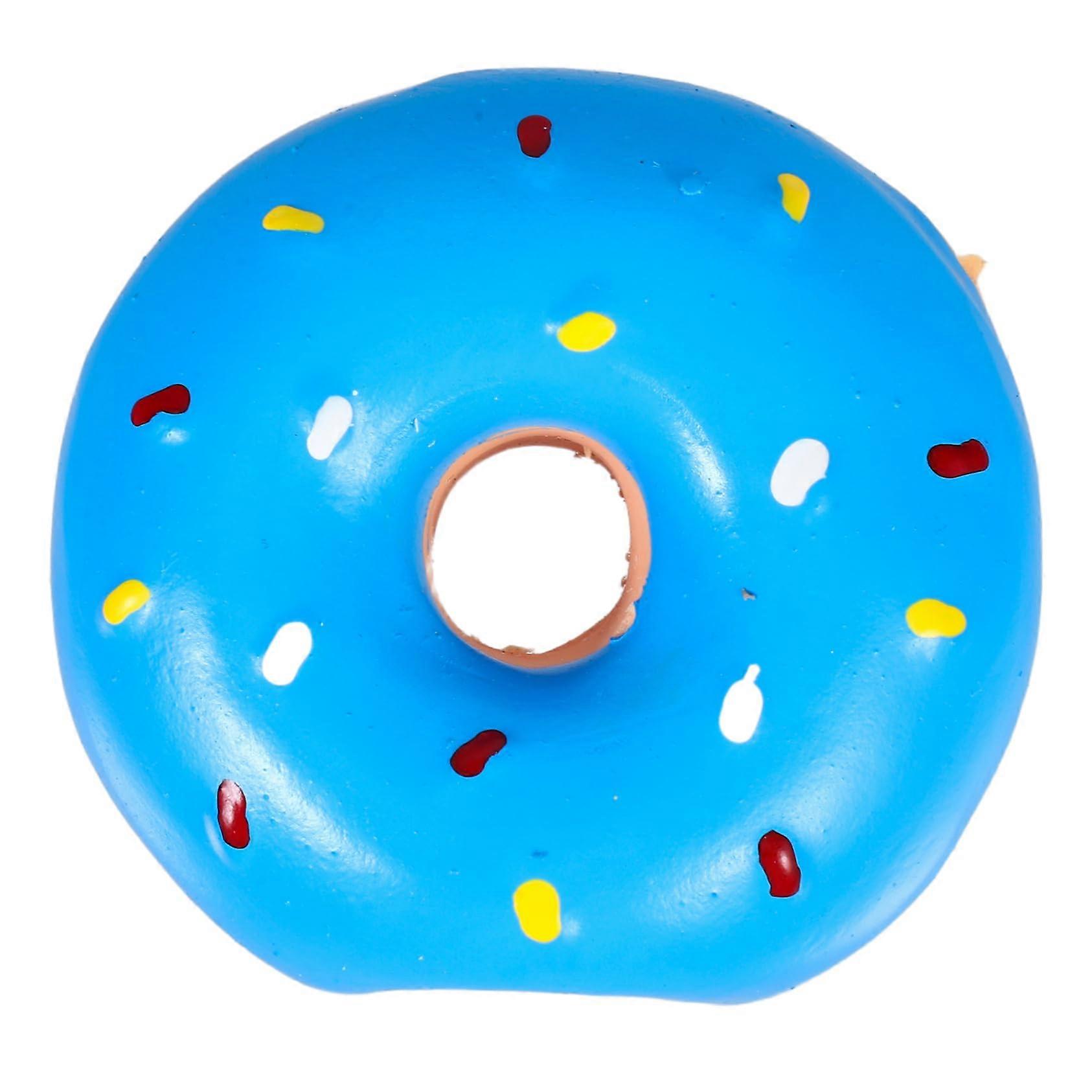 Latex Donut Chew Toy For Puppies And Large Dogs Donut Shaped Safe Squeaky Durable