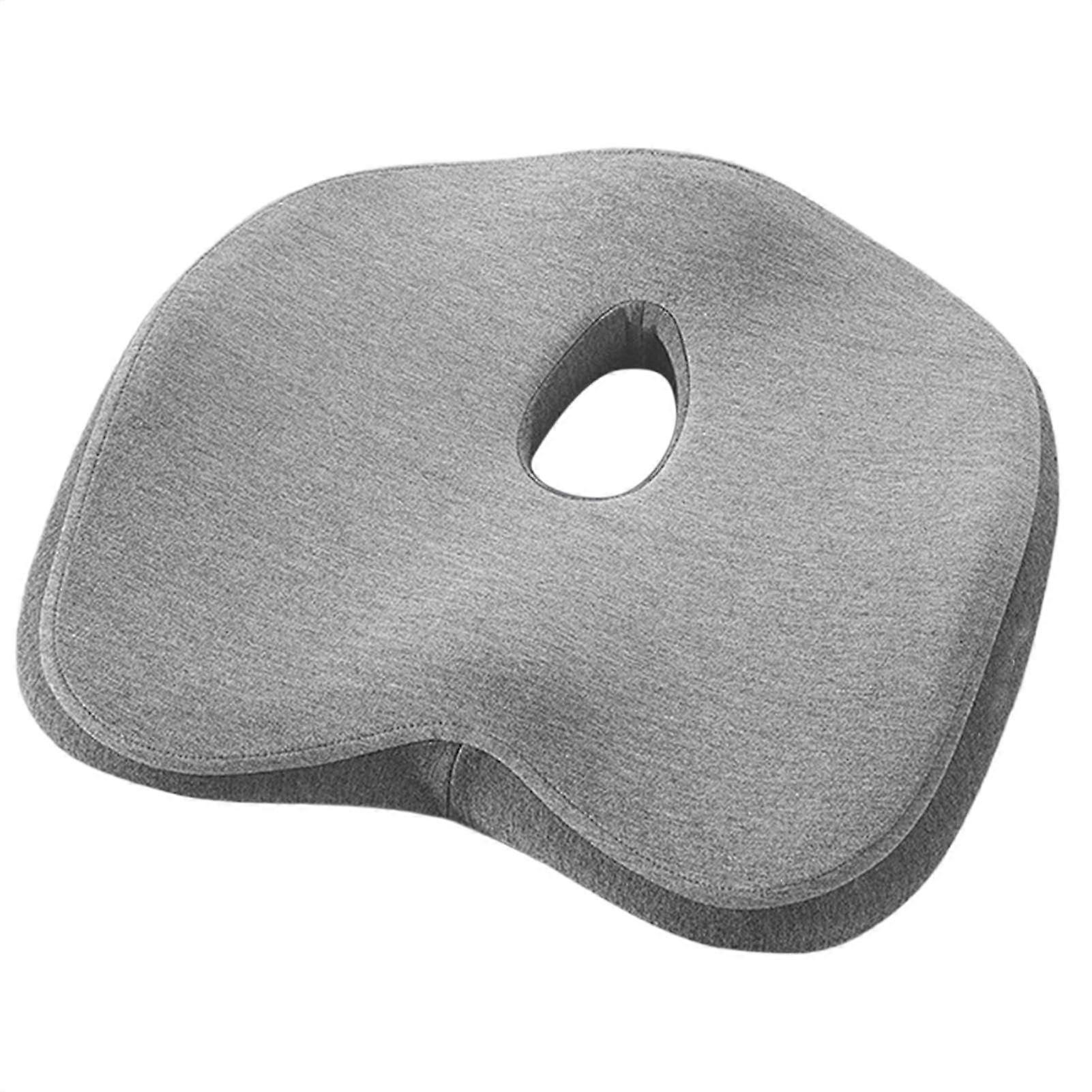 Office Chair Cushion, Memory Foam Hemorrhoids Cushion, Pressure Relief, Ergonomic Support Cushion Gray