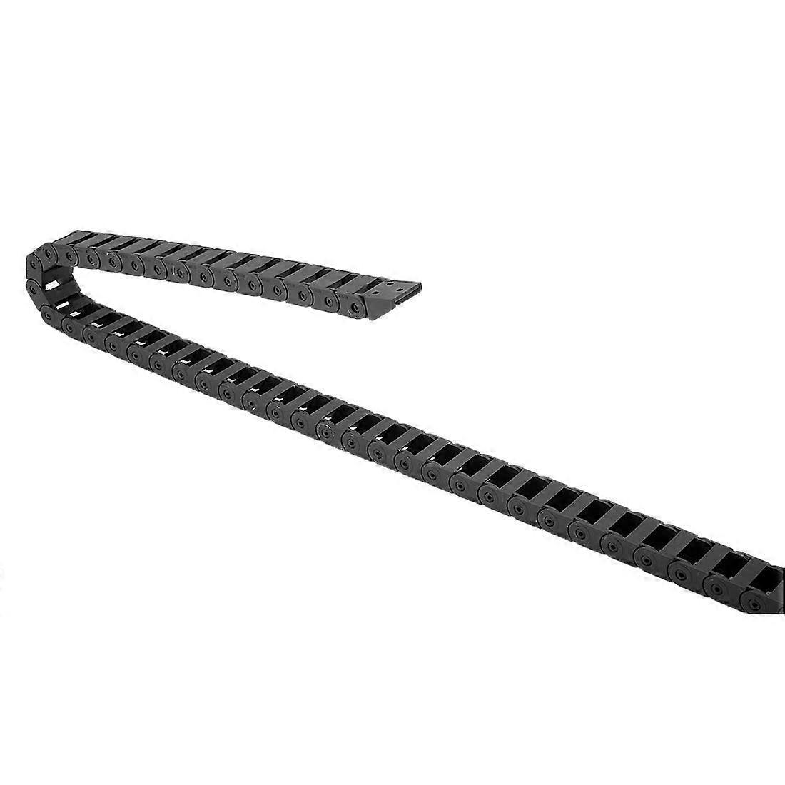 Drag Chain Cable Carrier Closed Type with End Connectors R28 10 x 20 mm 1.5 m Plastic for Electrical CNC Router Machine Black
