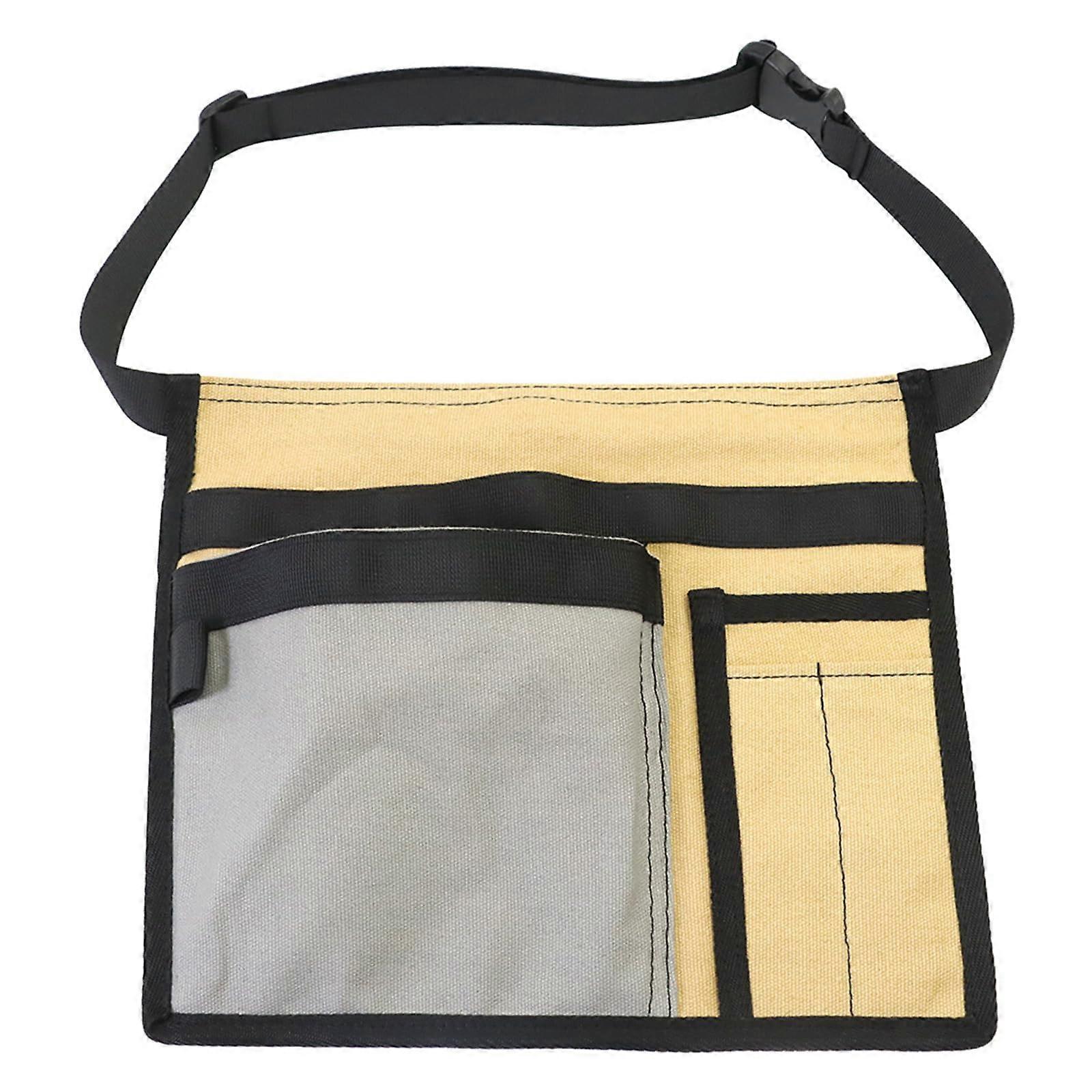 Utility tool belt garden belt with quickrelease buckle adjustable utility work apron for men and women garden waist tool pouch gray and khaki