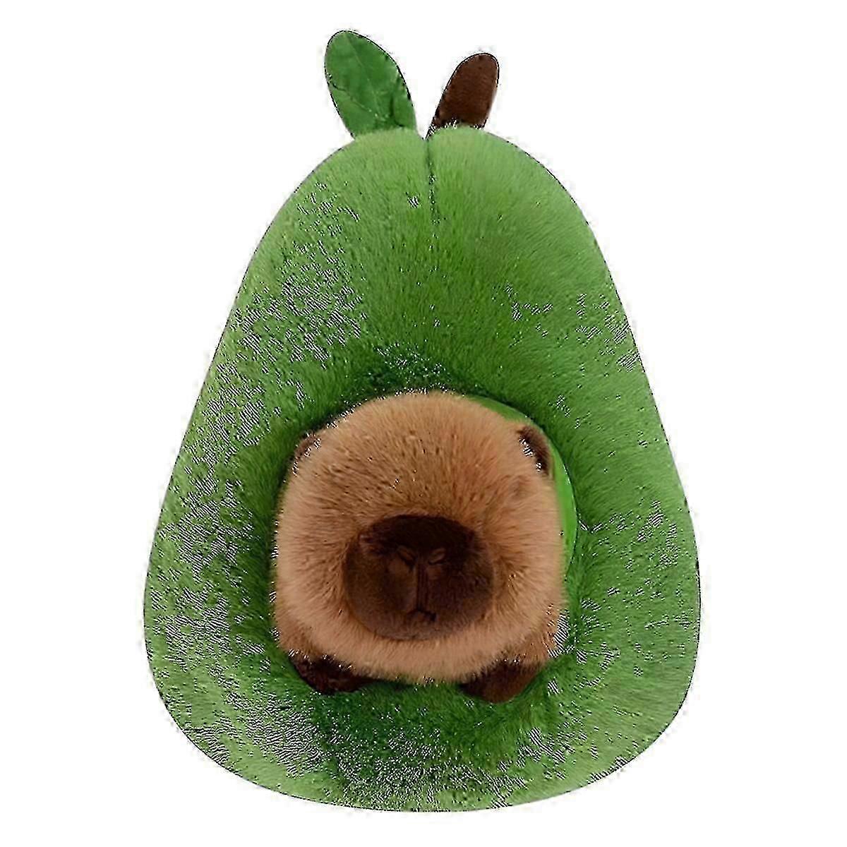 Avocado Capybara Plush Toy Realistic Capybara Stuffed Animal Soft Stuffed Capybara Avocado Food Plu