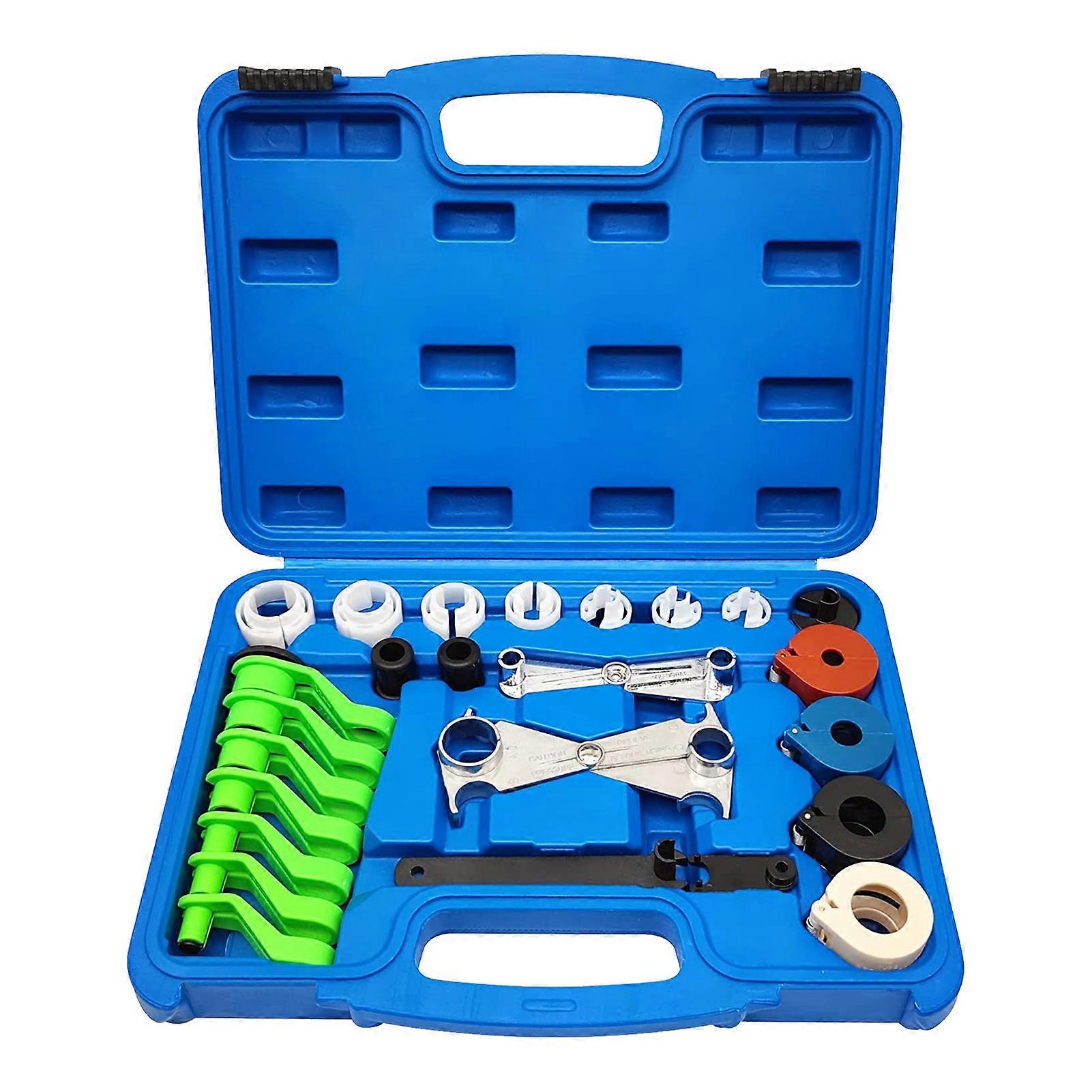 25PCS Quick Disconnect Tool Kit for A/C Fuel Line Transmission Systems Compatible with Ford Chevy GM Models Blue