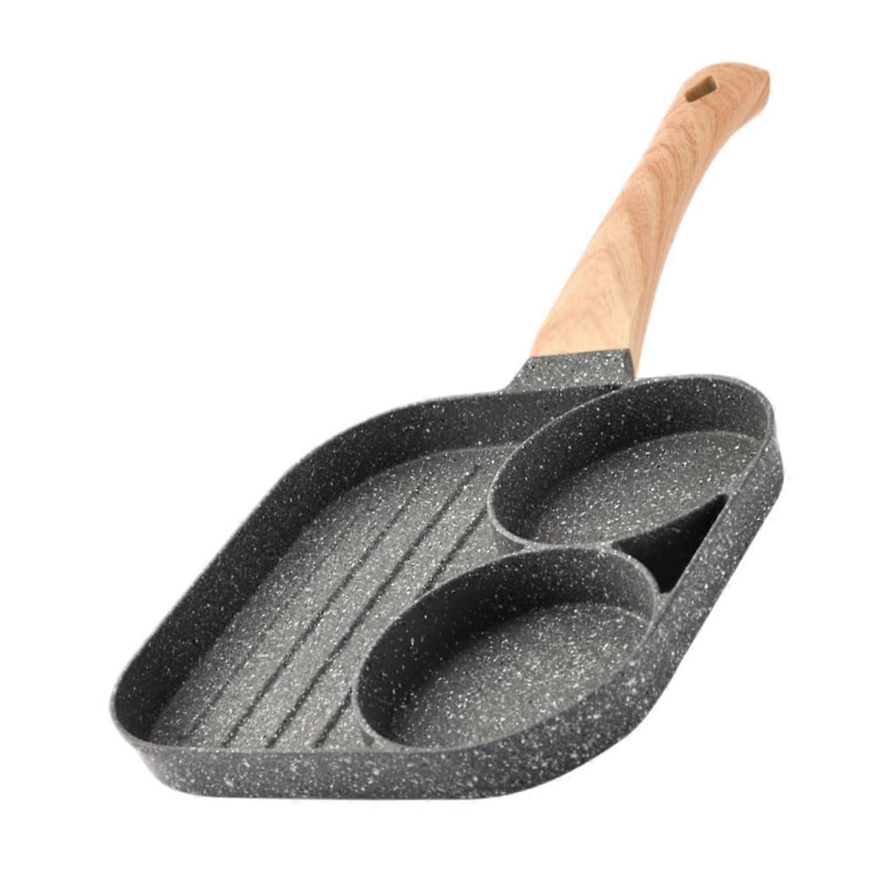 1Pc Non Stick Breakfast Frying Pan Medical Stone Coating Ergonomic Handle for Omelettes Steaks Pancakes Even Heat Distribution