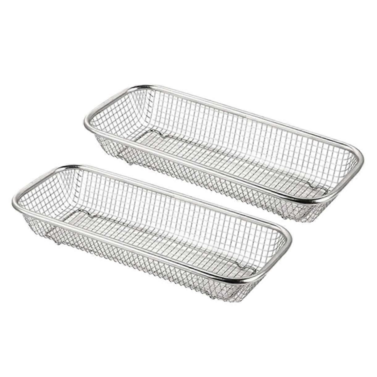 Set of 2 tableware rinsing basket baby items cutlery products crockery baskets