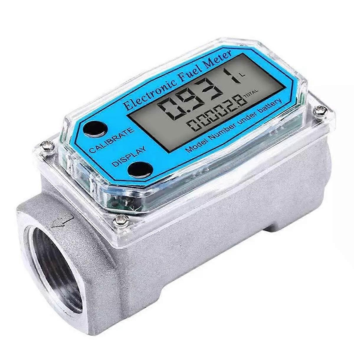 Turbine Digital Flow Meter Oval Gear Flow Gauge BSPT/NPT 1inch 200L/Min