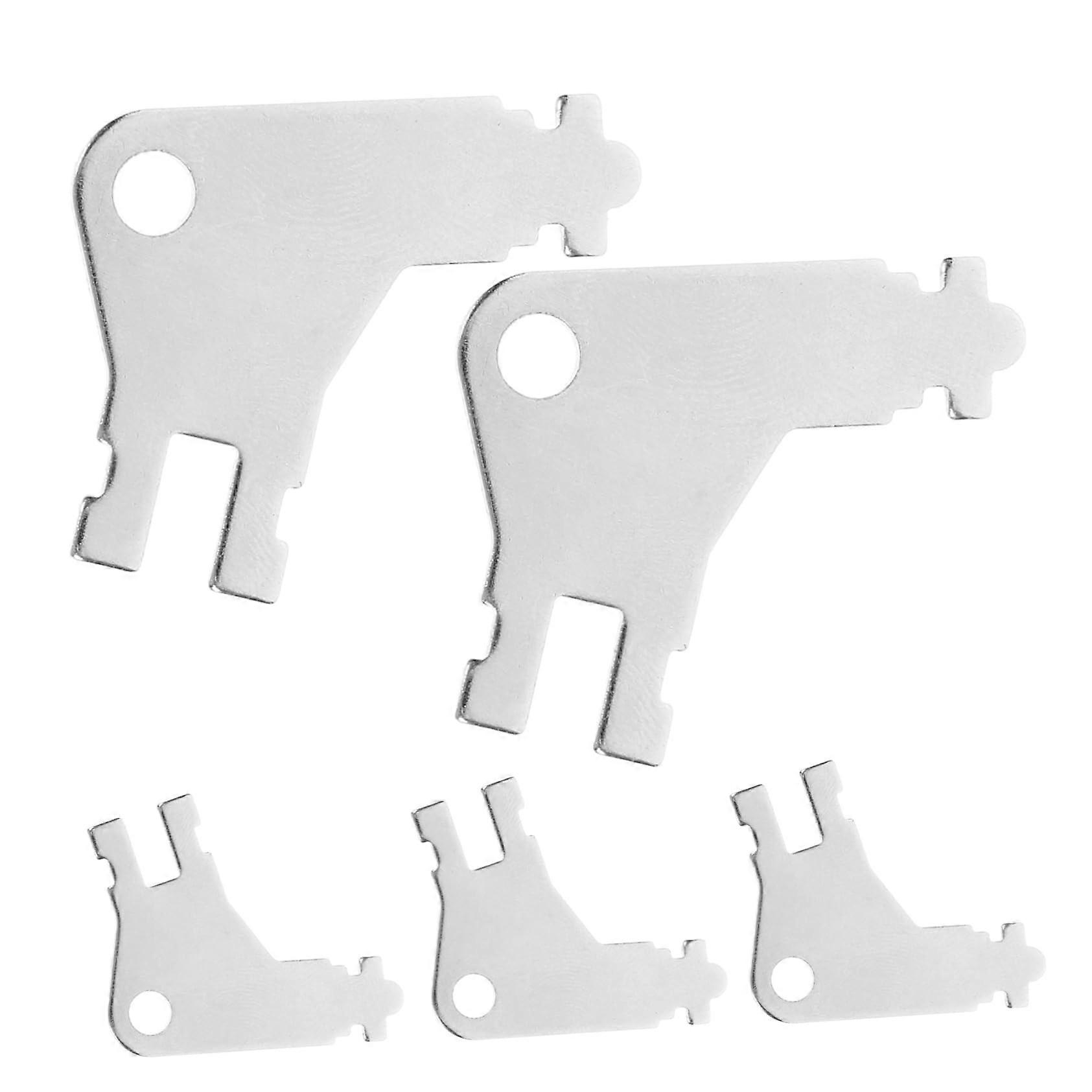 5pcs Metal Paper Towel Dispenser Key Toilet Paper Dispenser Key Replacement with Keyrings for Easy Management and Durable Use Ref: 2174