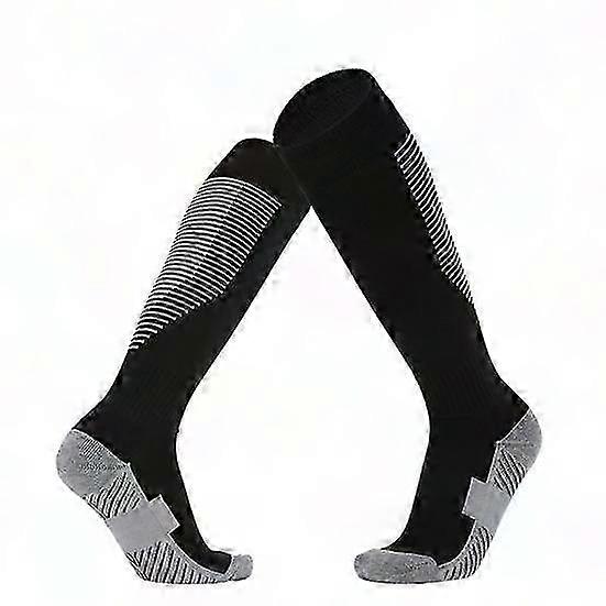 1 Pair Football Socks Soft Elastic Breathable Sweat Absorption Knee High Kids Youth Softball Socks Sports Socks