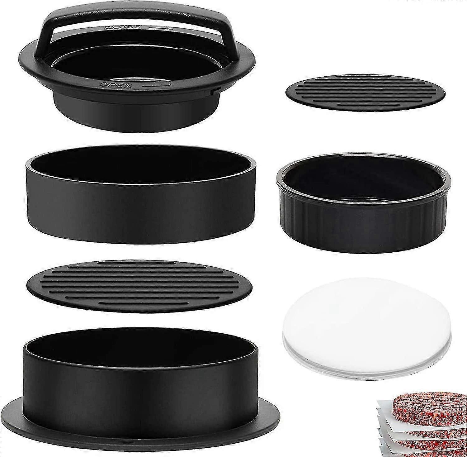 Burger Press Patty Maker, 3 In 1 Handy Non-stick Mold With 100 Pieces