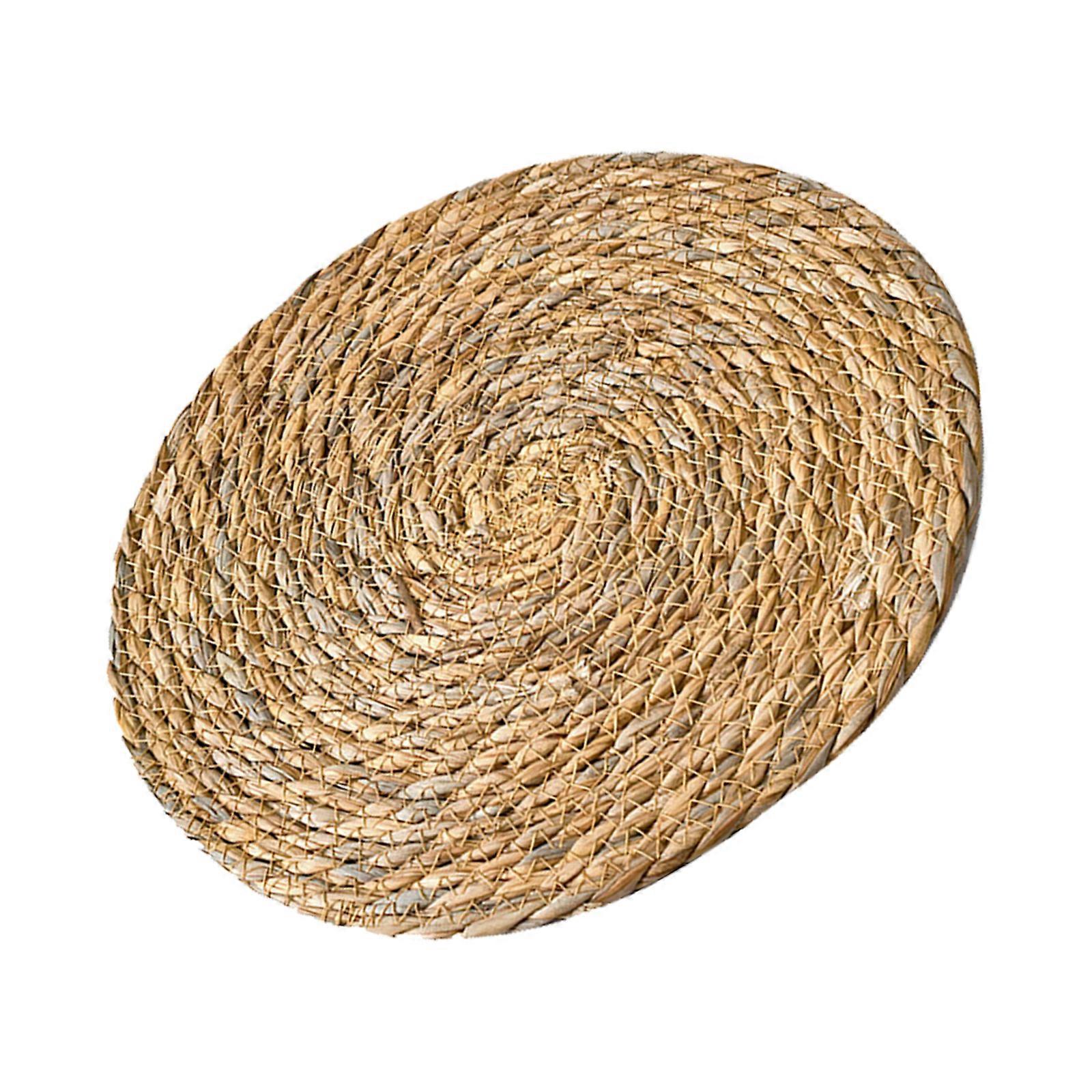 Doğal Fiber Çim Coaster Isıya Dayanıklı Servis Altlığı Yemek Masaları Için Kaymaz Yıkanabilir Mutfak Aksesuarları Çok Renkli