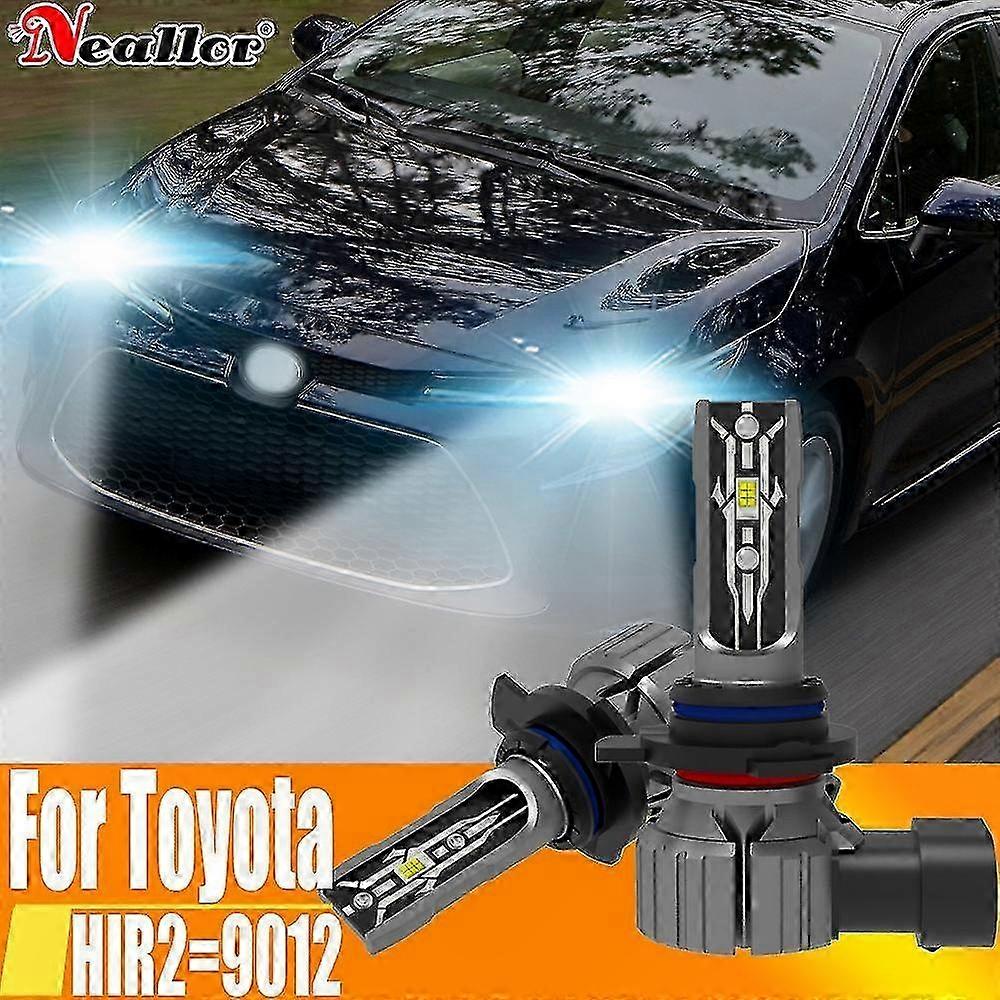 6000K LED Headlights 55W for 2019-2023 Corolla, Canbus Ready, Error-Free 9012 Bulbs, High Brightness White Light