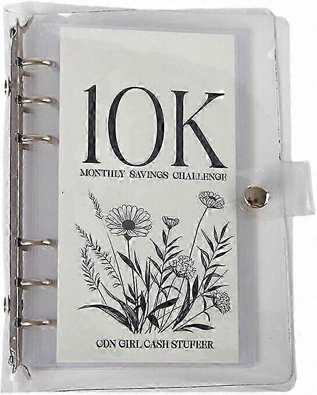 Money Saving Challenge Binder with Envelopes for 12 Months, Budget Planner and Savings Tracker Book