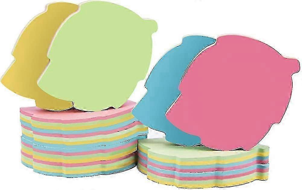 Leaf-Shaped Sticky Notes - 10 Self-Stick Memo Pads in Mixed Colors