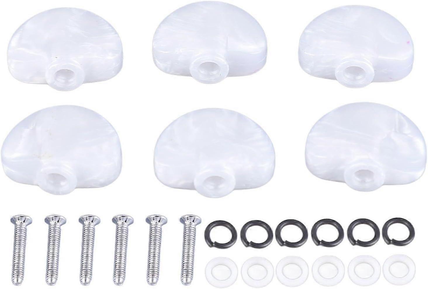 Guitar Machine Head Button Half Round Plastic Comfortable Grip Tuning Peg