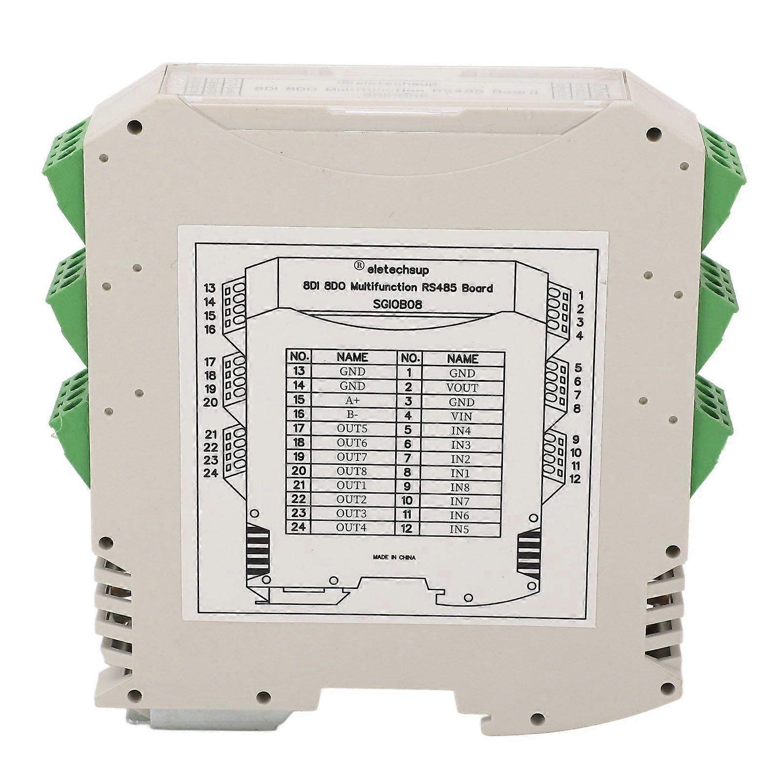 RS485 IO Module 8DI 8D0 Optical Isolation Digital Input Output Industrial Control Board DC 725V