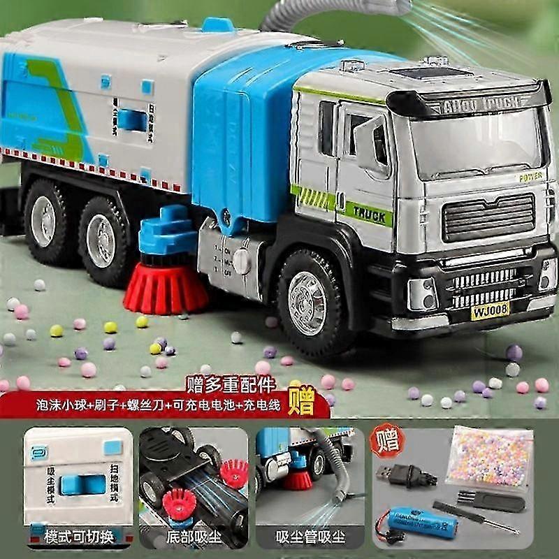 2025 Alloy garbage truck model Electric sound and light simulation toy car Rechargeable