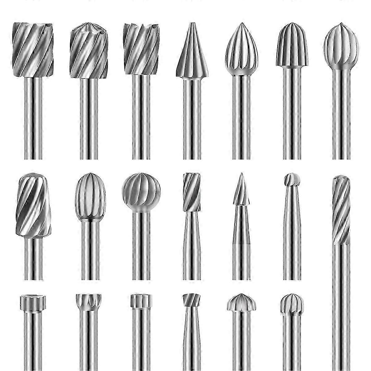 Engraving bits for rotary tools 20 pcs wood carving router bits set