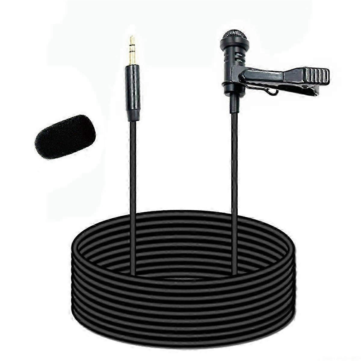 buttonhole lavalier mic 3.5mm external with 1.5m cable