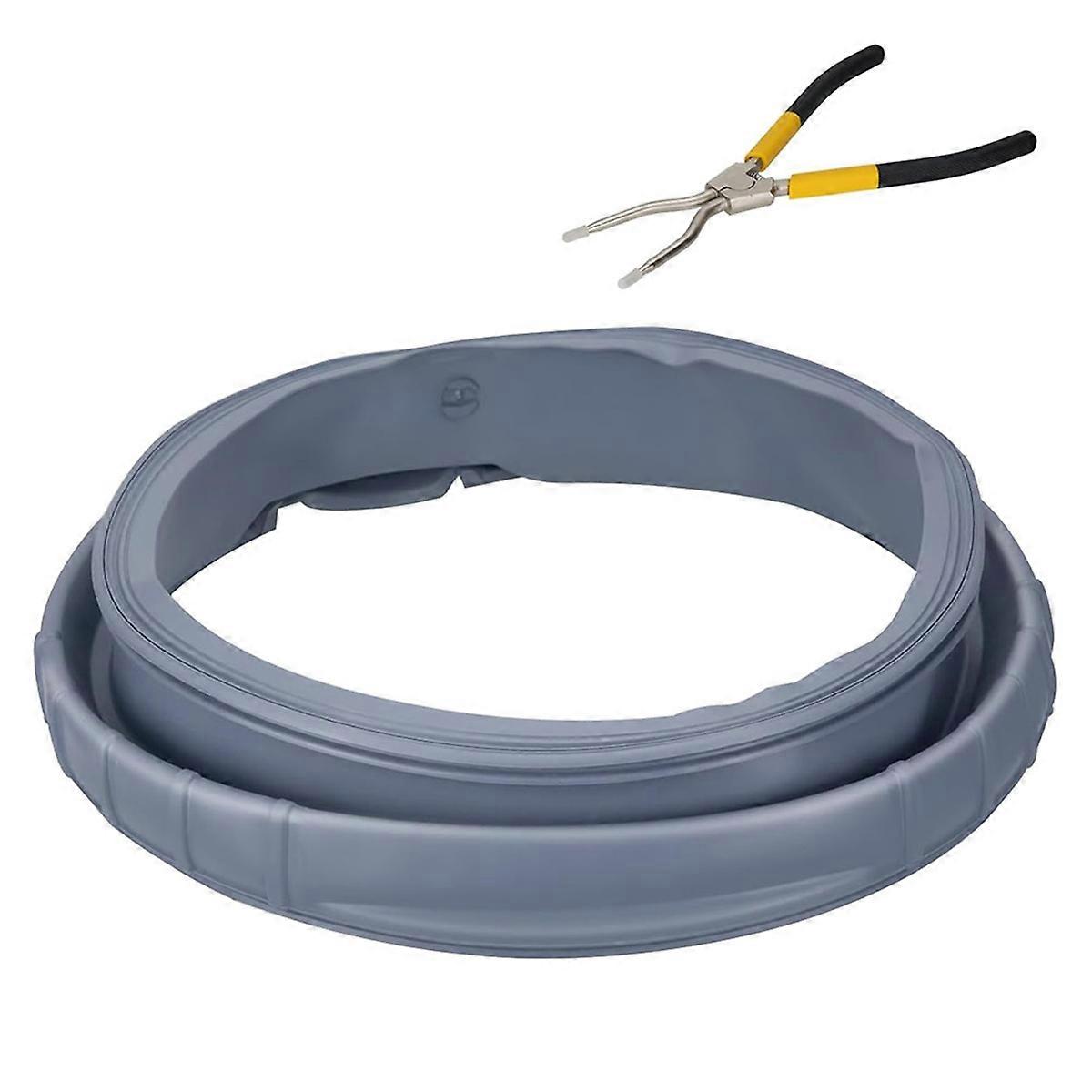 DC97-16596A Washer Door Boot Seal with Spring Expansion Tool Compatible, Gasket Replaces DC64-02613A,WF365BTBGWR/A2