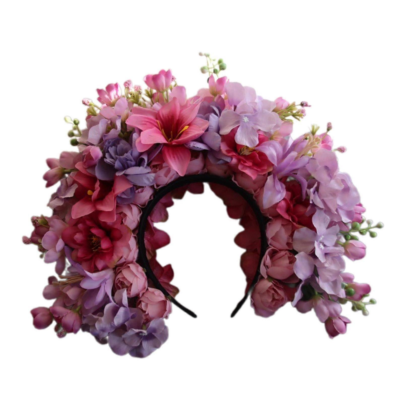 Double Sided Flower Crown Girls Princess Wedding Headband