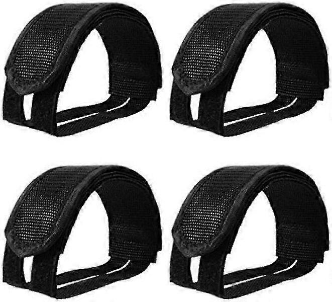 Pedal straps, 4-piece set, fixed to shoes with double-sided tape