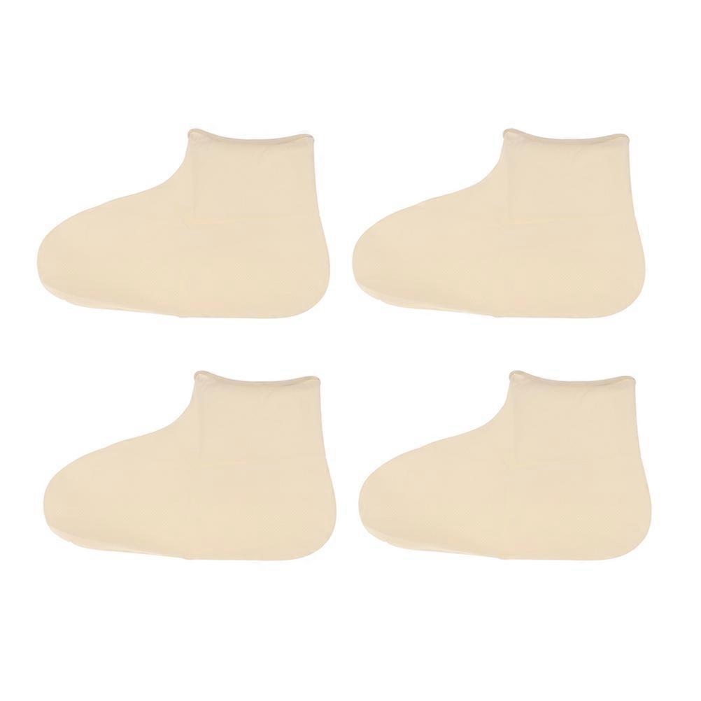 2 Pair Waterproof Non Slip Silicone Rain Shoe Covers for Men and Women Reusable Elastic Overshoes