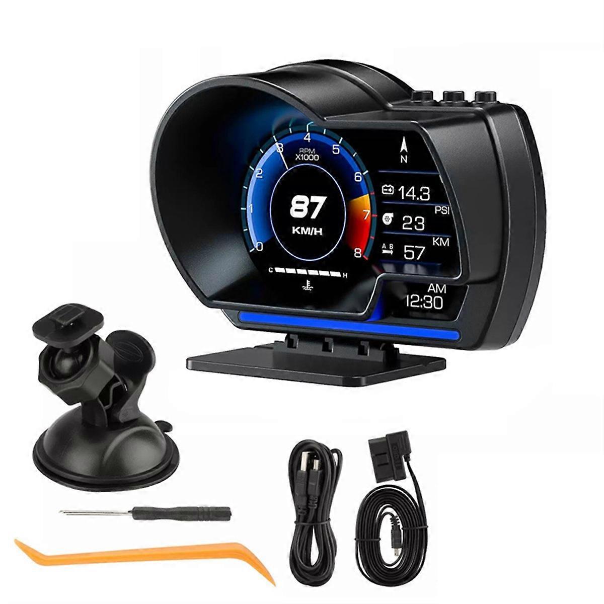 Car Head Up Display OBD II+GPS Smart Gauge High Definition Speedometer OBD Fault Code Elimination Safe Driving