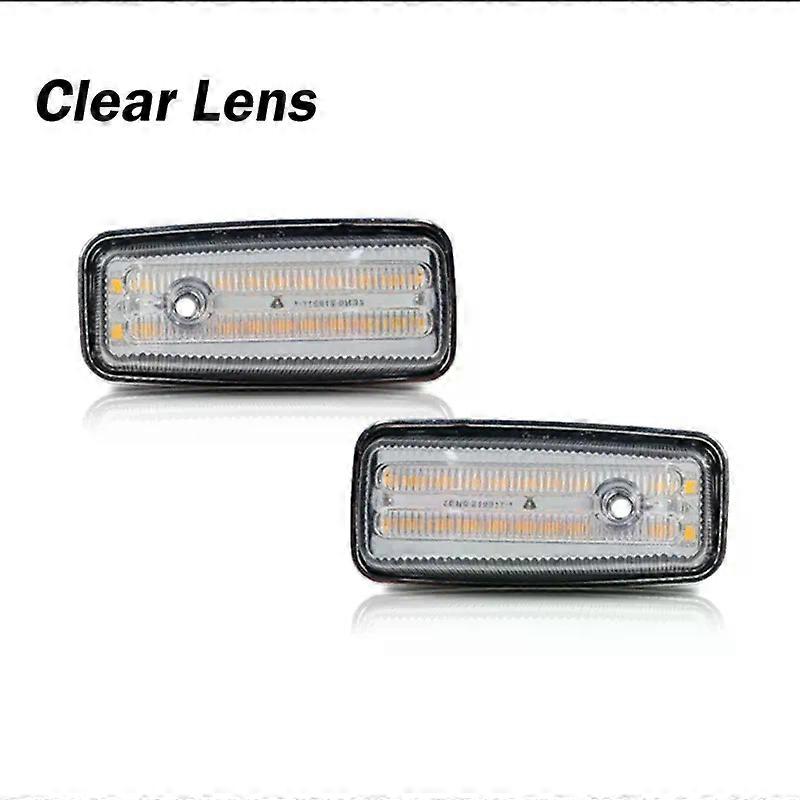 For Mercedes W461 W463 G-Class G500 G550 G55 G63 G65 1986-2002 Sequential Amber LED Front Fender Side Marker Turn Signal Lights