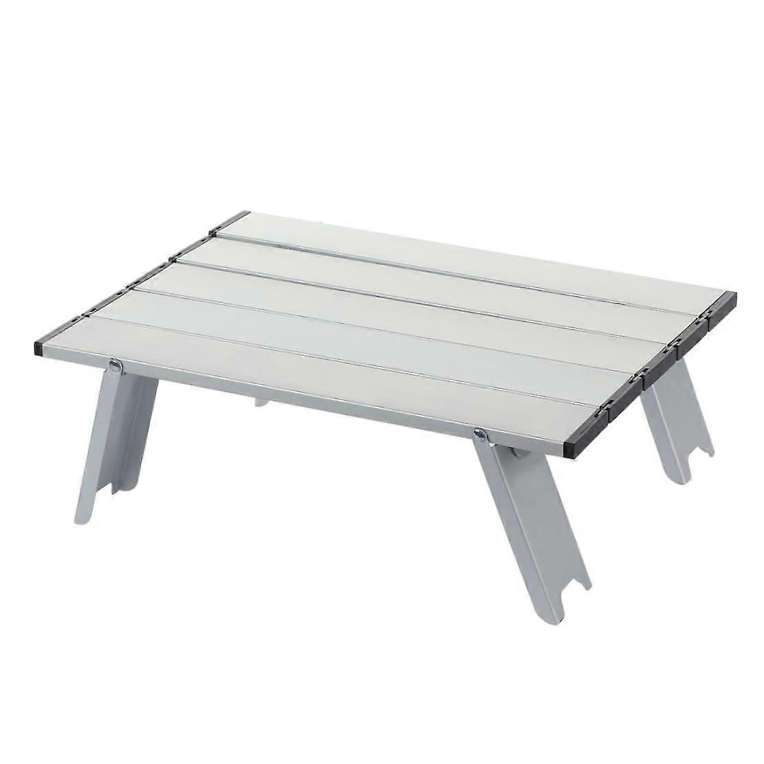 Folding Portable Camping Table Aluminium Picnic Table Travel Compact Silver