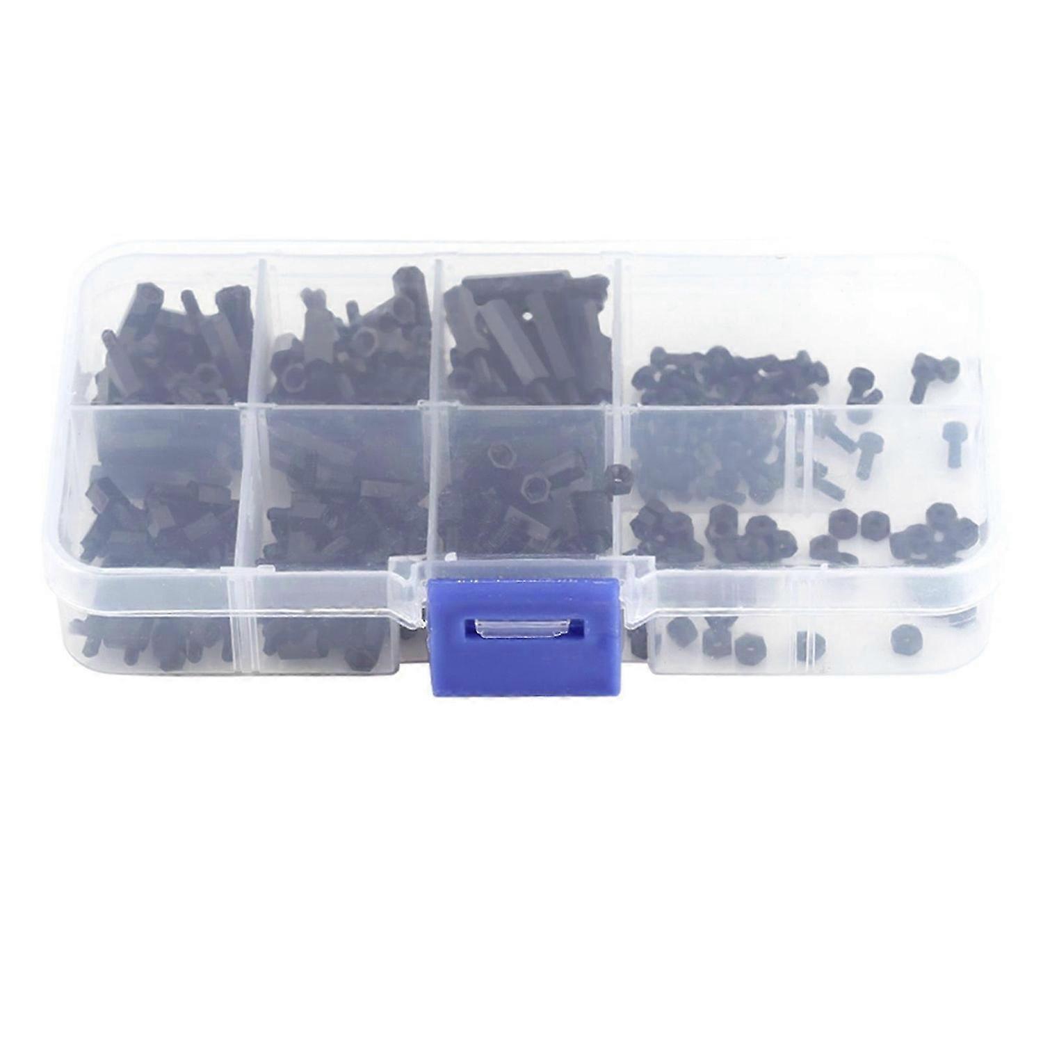 High quality 250pcs Nylon Black Isolation Column Set (M2 Single Pass-C Type)