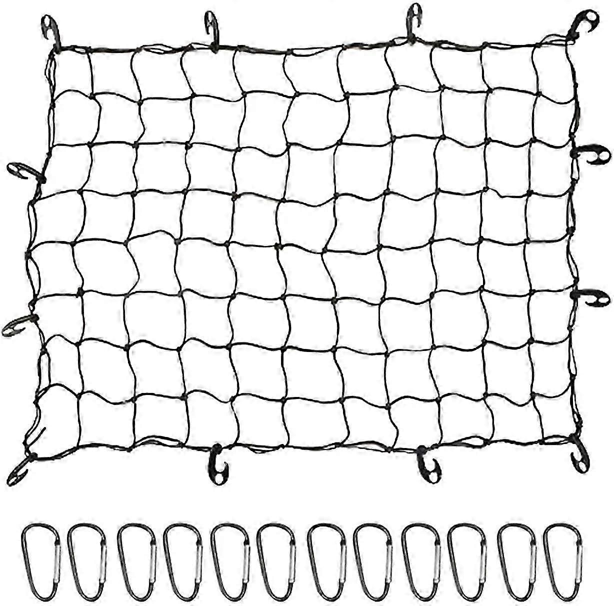 Cargo Net for Pickup Truck Beds,Bungee Net Mesh Holds Small & Large Loads Tighter