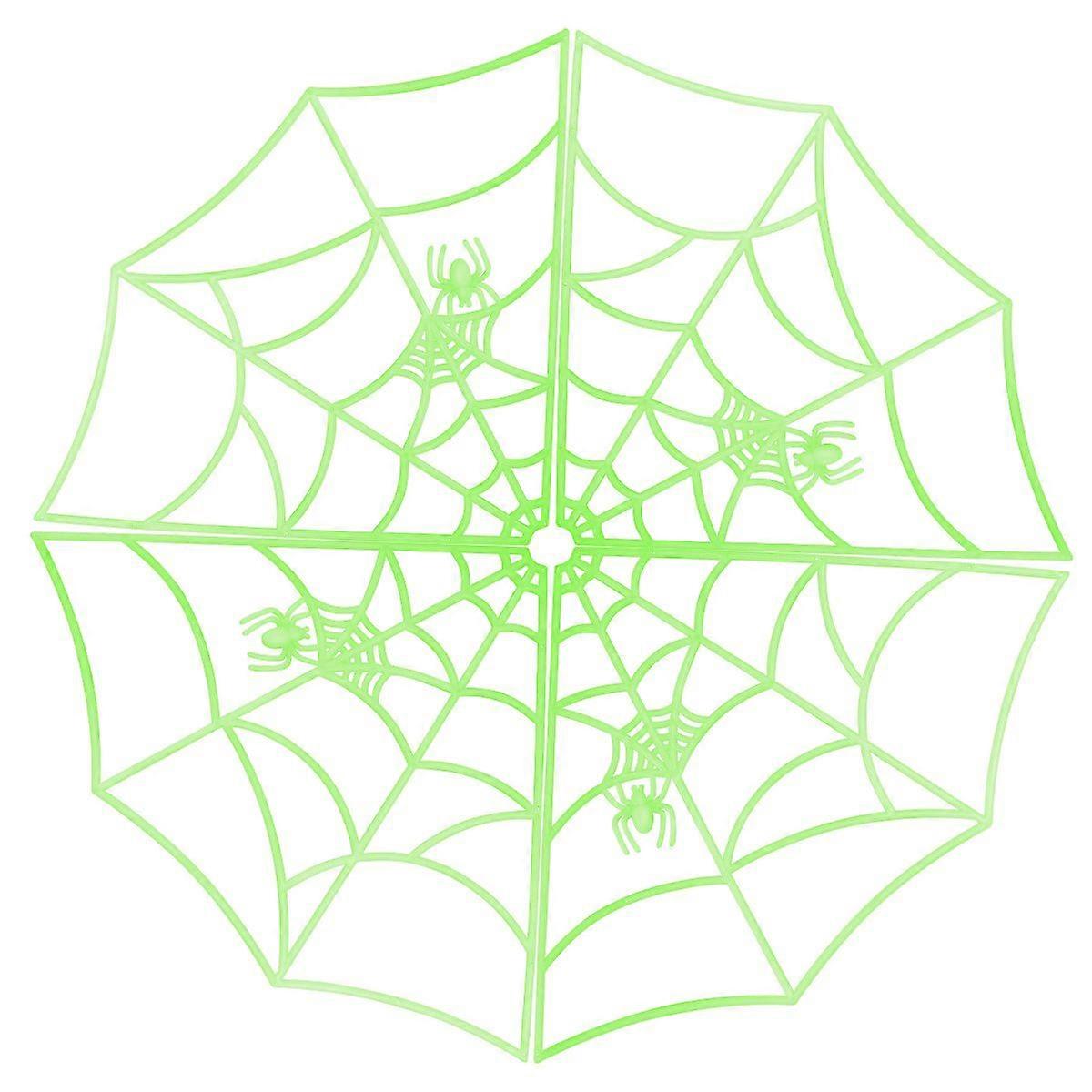 Luminous Spider Web Halloween Haunted House Supplies Glow in the Dark Spider Web Bar Home Decorative Props Tricky Toys