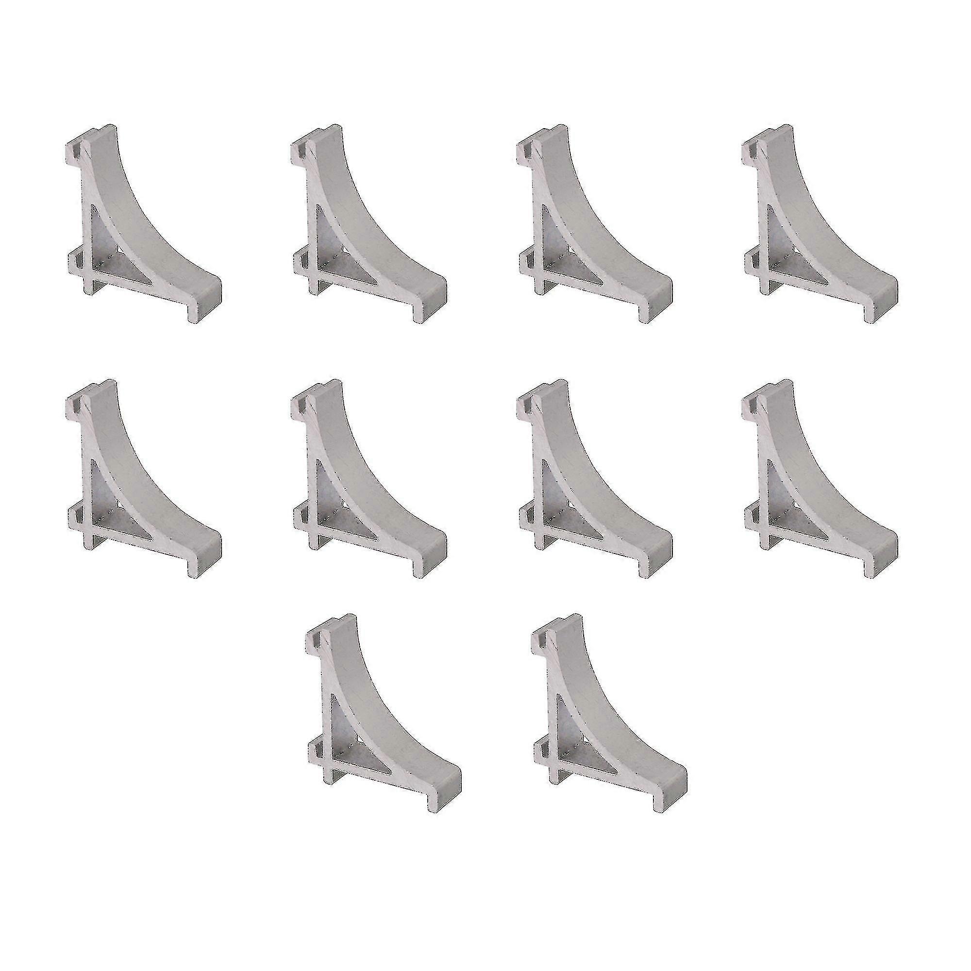 10pcs 2.3cm argent réfrigérateur étagère étagère crochet alliage d’aluminium