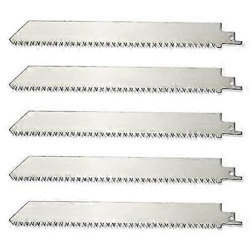 5 Pack 9 8TPI Unpainted Stainless Steel Saw Blade for Freezing Meat and Bone Cutting