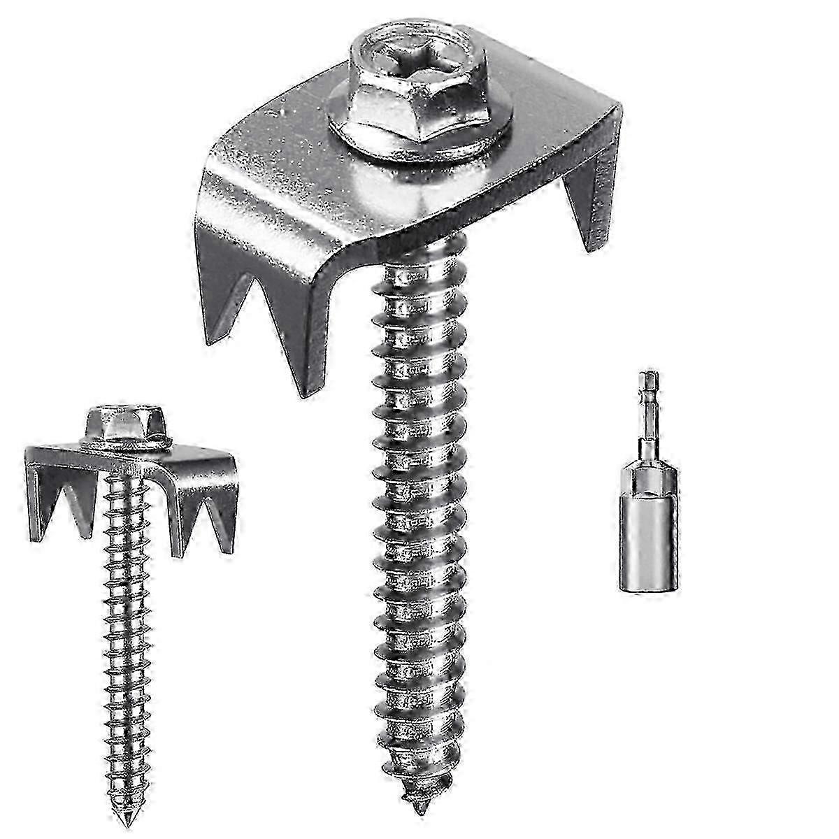 Fence Staples,fence Nails For Softwood, Reusable Wire Fence Staples Screws For Mesh Woven Fencing, 50fence Fasteners