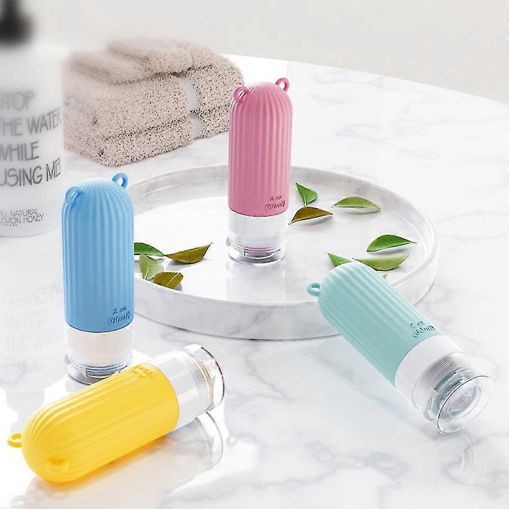 Silicone Cosmetics Dispenser Bottle Leak-proof Dustproof Liquid Container for Home Bathroom