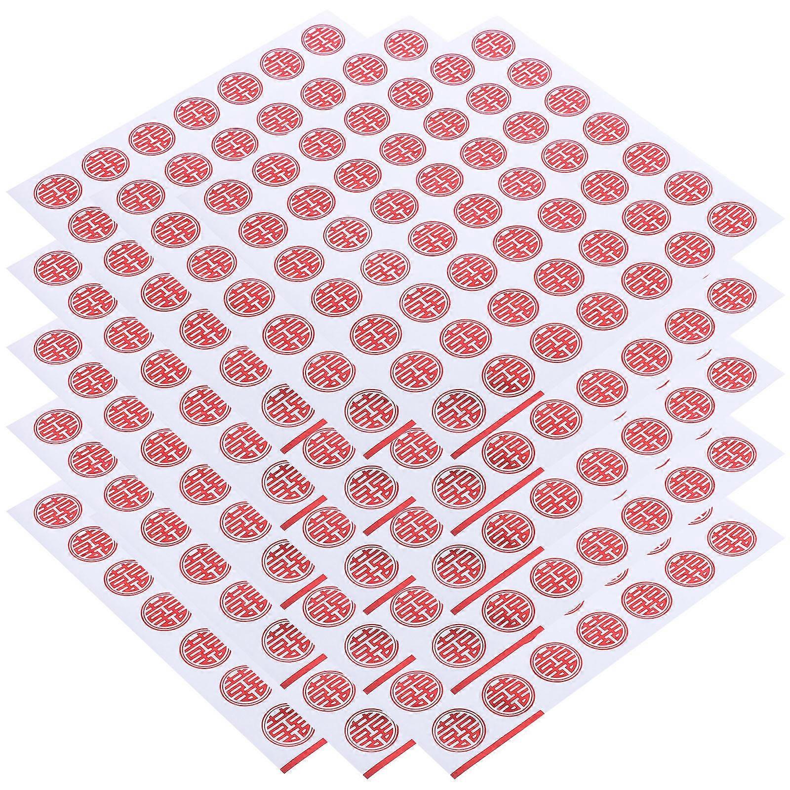 Sealing Label Stickers Wedding Accessory for Envelopes 40 Sheets Red