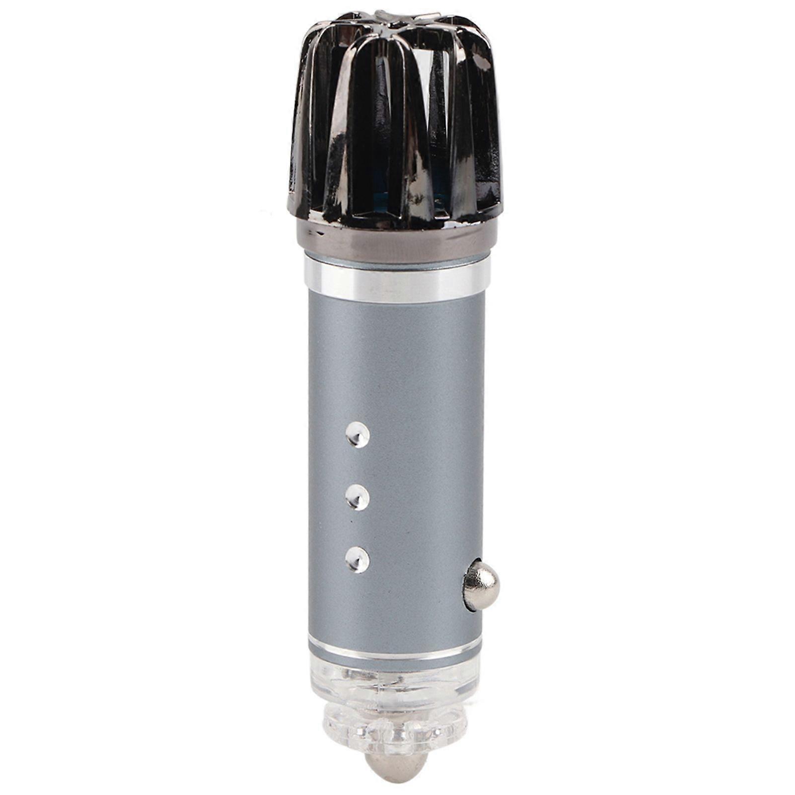 Portable Efficient Air Purifier USB Negative Ion Air Cleaner Odor Removal for Car Home UseSilver Gray