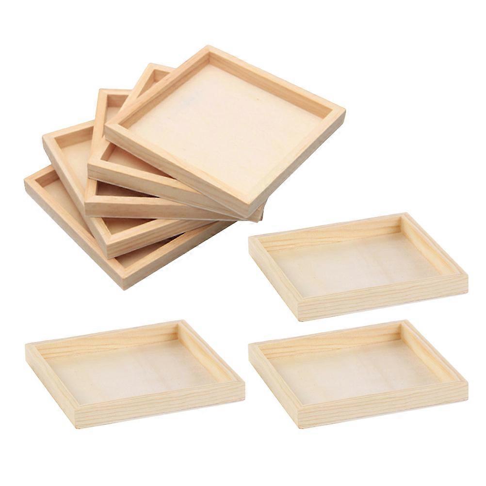 Wooden Puzzle Tray for Storage with 8Pcs Sorting Organizers