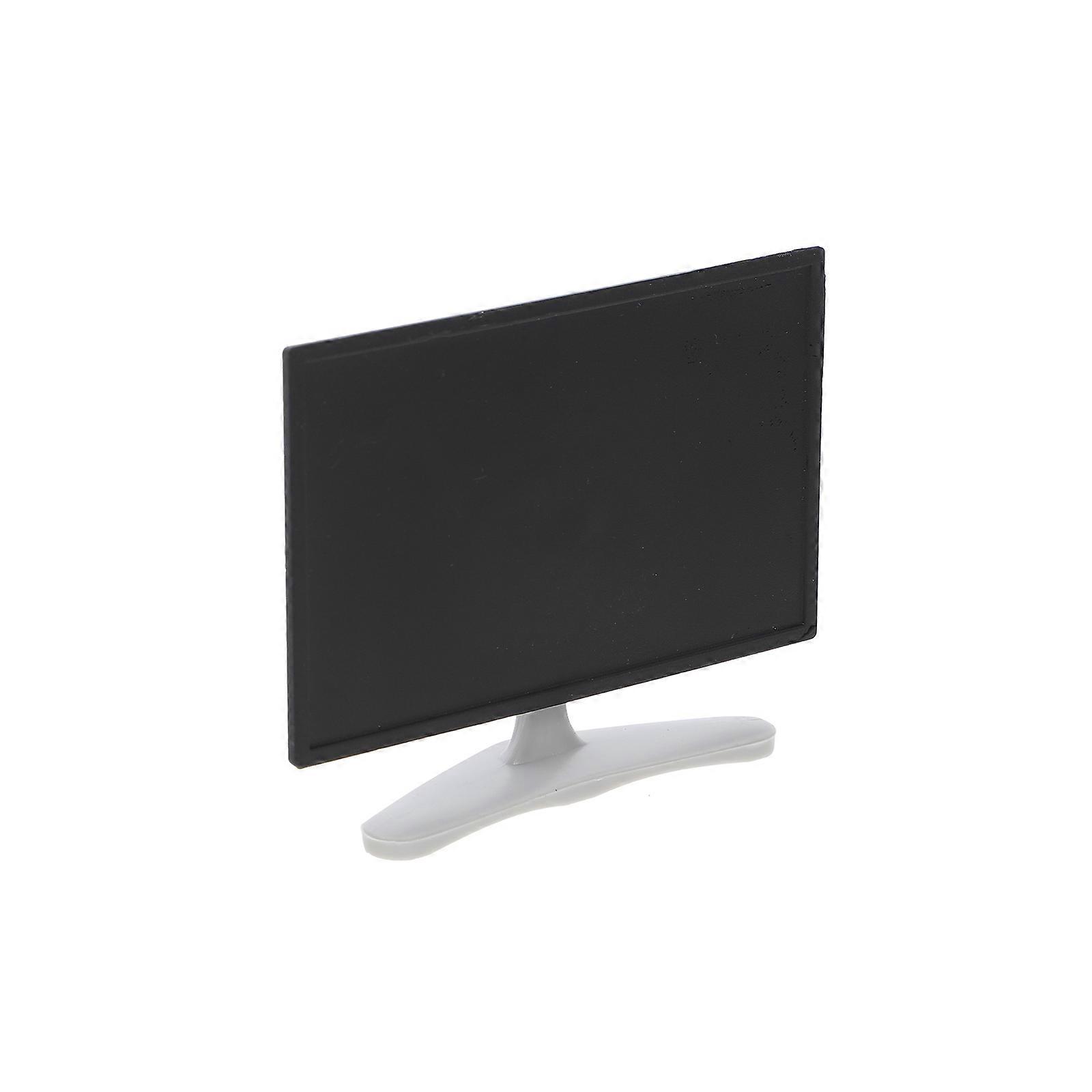 Miniature Television Toy House Accessory Furniture Model Black Plastic for Simulation 1Pcs