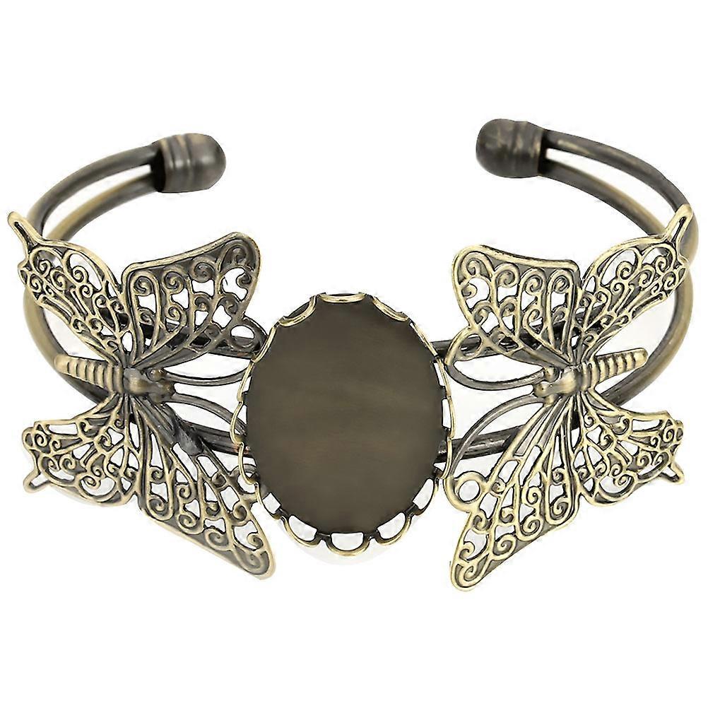 Copper Circlet Base for Time Jewelry Bracelet DIY Bangle 18x25mm Patch